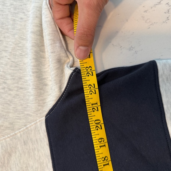 Gray and Navy Quarter-Zip polo Sweatshirt NWT - Picture 3 of 8